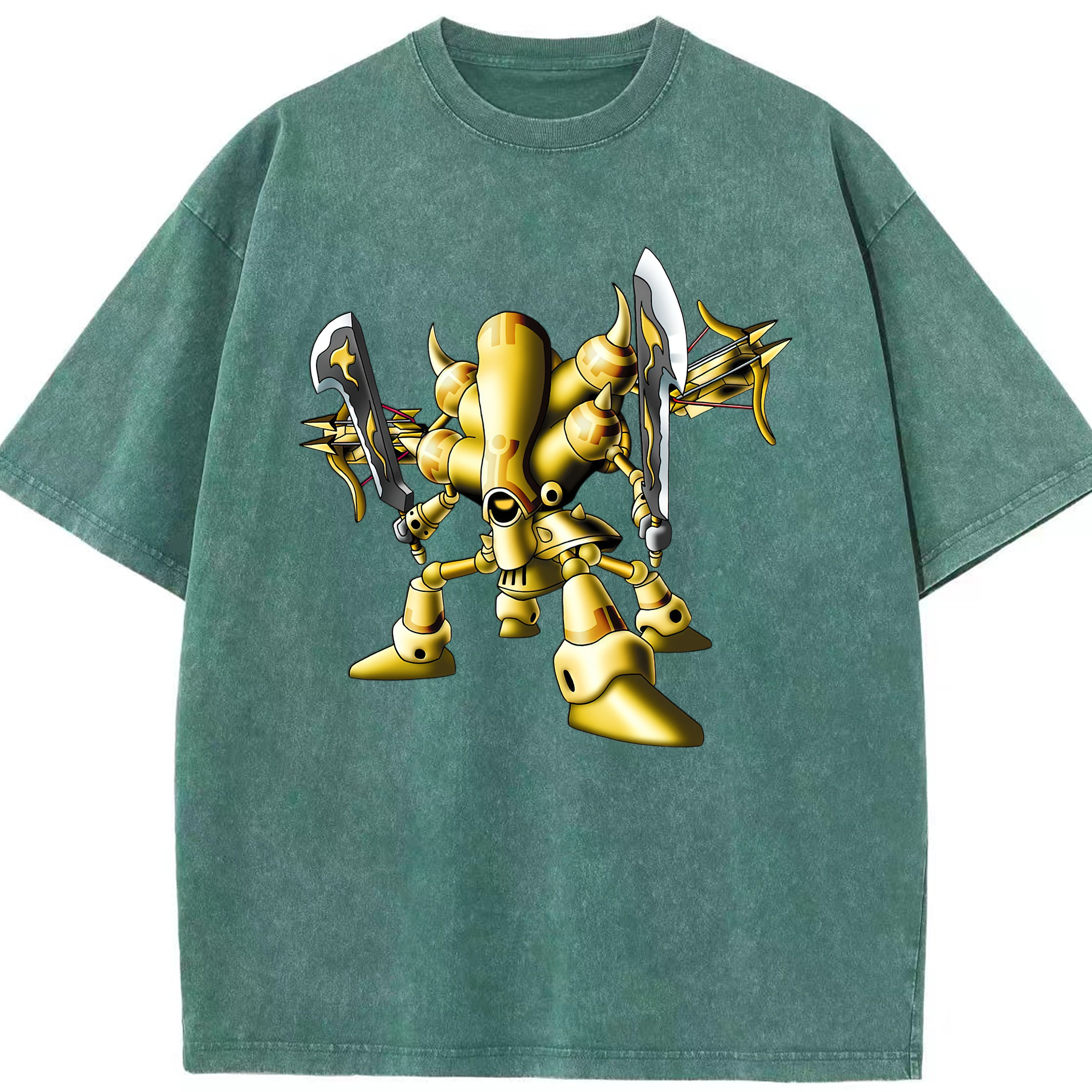 （画像用） ドラゴンクエスト Doragon Kuesuto Dragon Quest 綿100% ヴィンテージ風 半袖Tシャツ（フロントプリント）